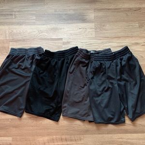Four pairs boys athletic shorts